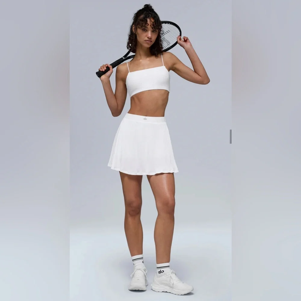 NWOT Alo Yoga Micro Plisse Tennis Skirt